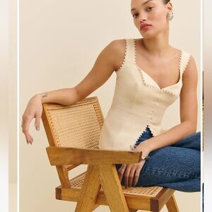 Reformation Viola linen top NWT size 2